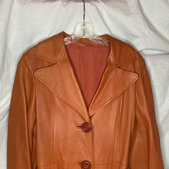 vintage Hermanos Veralo Madrid Spain flare skirt trench coat, see measurements - Picture 9 of 15